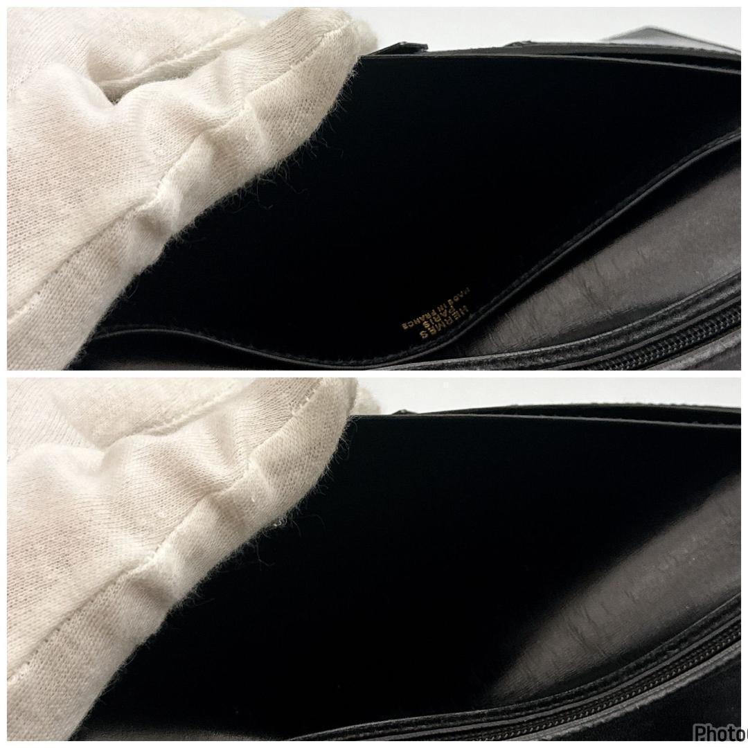 未使用に近い❤️エルメス✨ベアン✨クラシック✨ブラック✨二つ折り　長財布