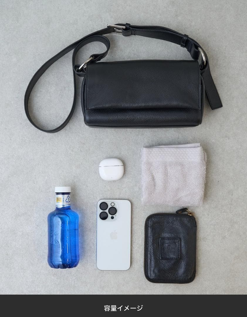 【新品タグ付】BEARDSLEY ミニレザーボディバッグ トープ/グレー系