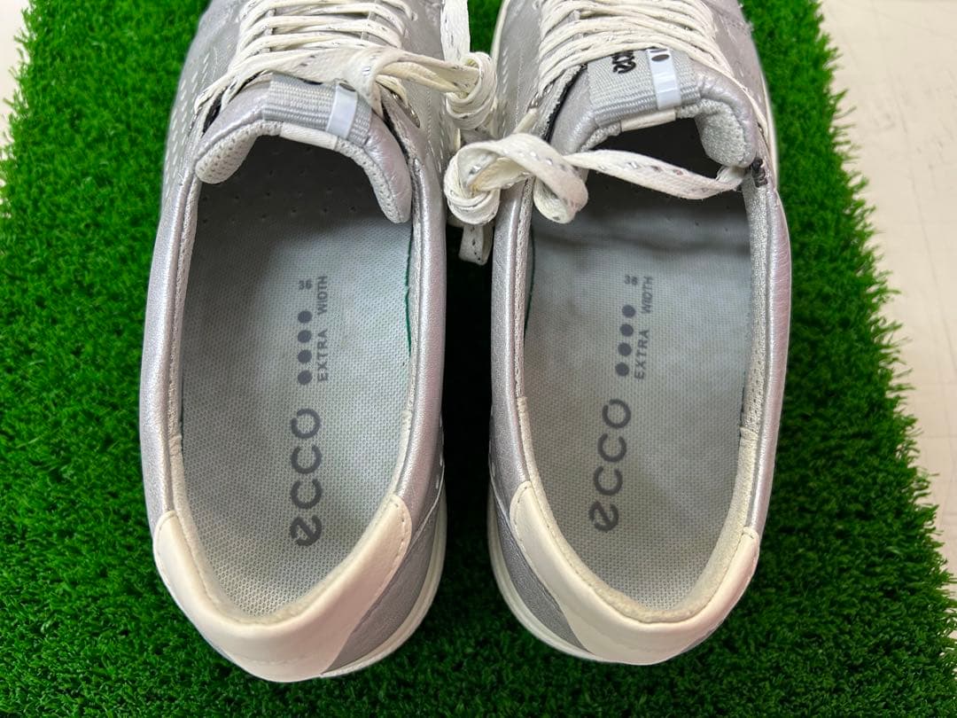 ゴルフシューズECCOCASUALHYBRIDシルバーレディース23㎝