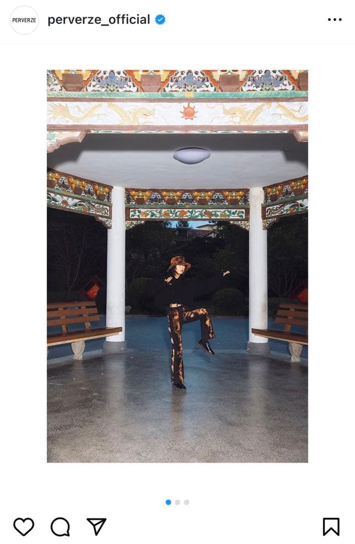 トップス perverze Crash Wide Snood Short Knit