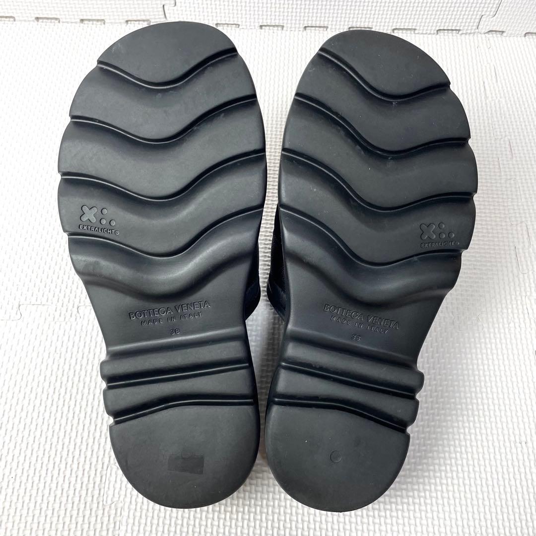 未使用級　ボッテガヴェネタ　フラッシュサンダル　レザー　厚底　ベルト　約24cm