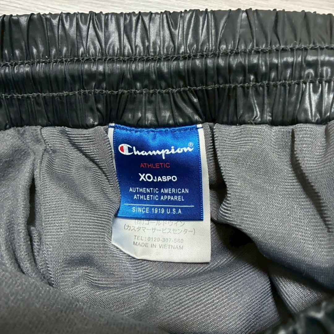 championチャンピオン　ナイロンセットアップ　ブラック×ゴールド　XL