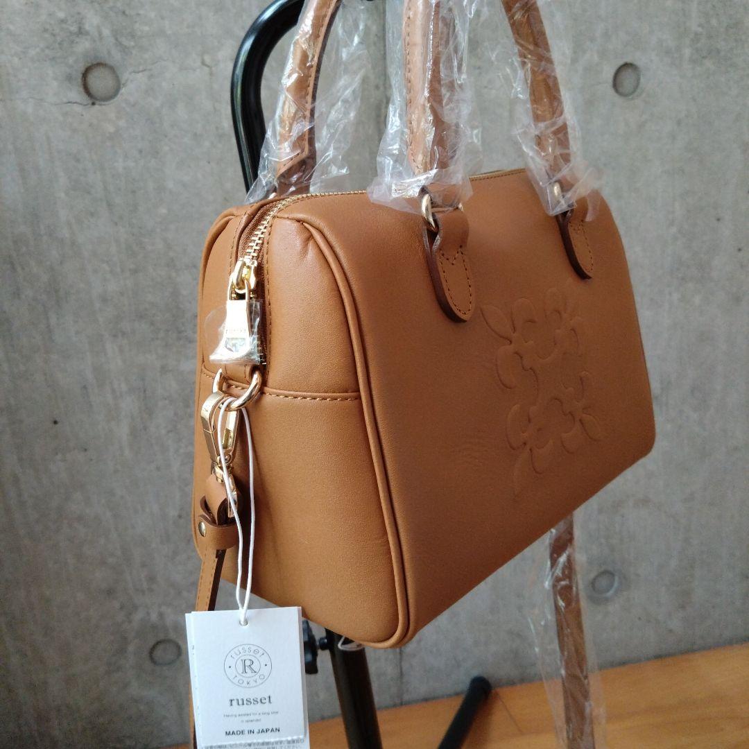 八駆郎　russet　2wayミニボストン　キャメル　新品未使用タグ付