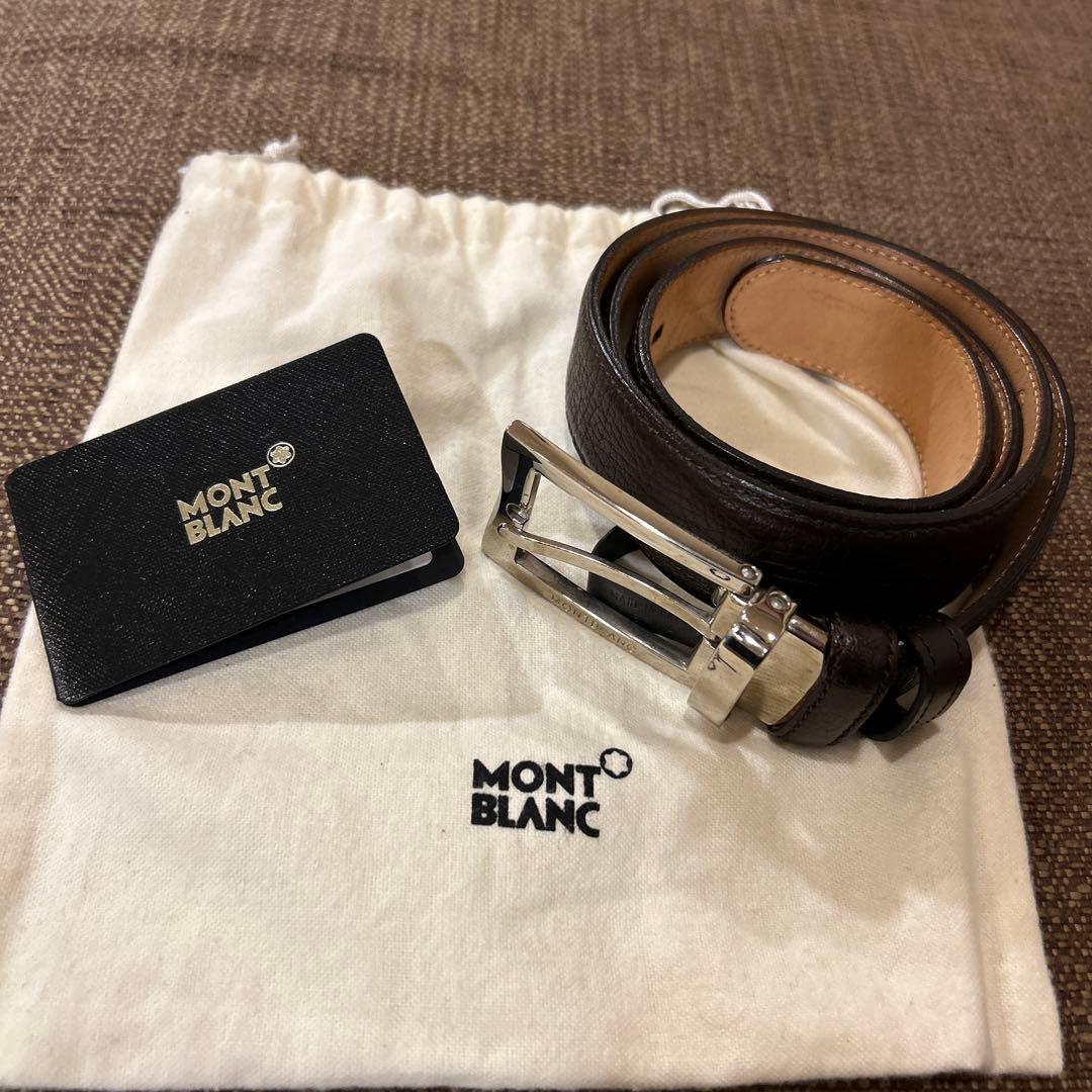 MONT BLANC ダークブラウン メンズベルト