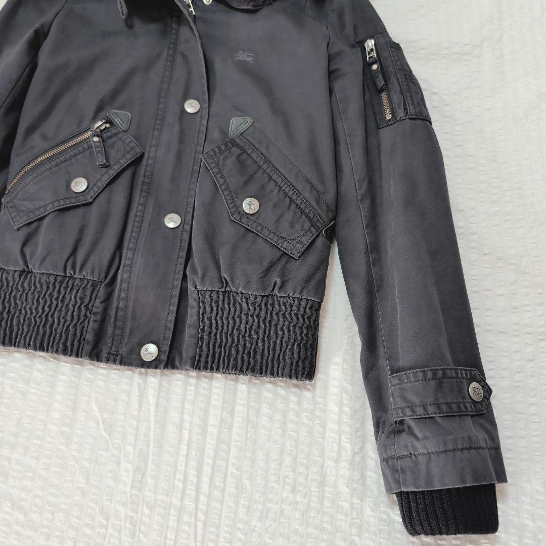 バーバリーブルーレーベル ミリタリージャケット 短丈 N-2B
