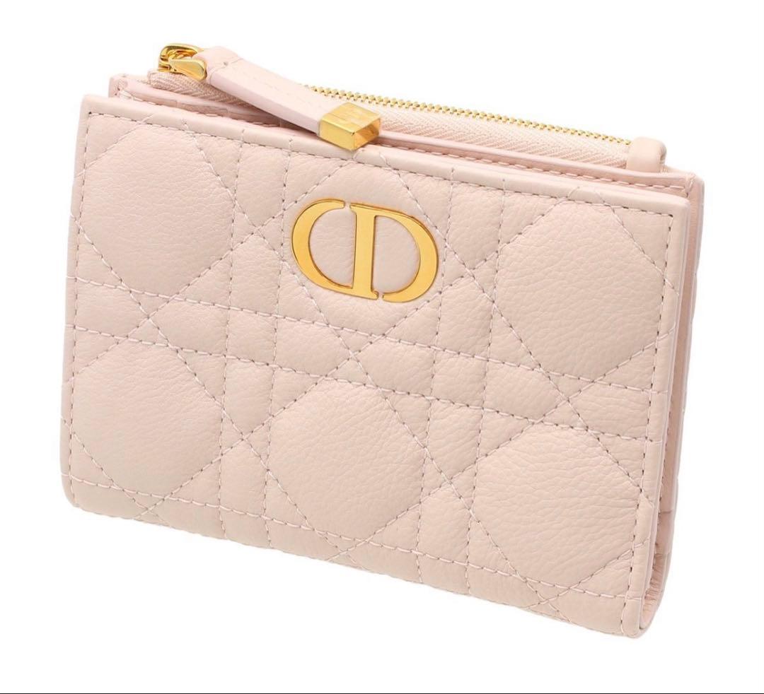 S2028 未使用 ディオール Dior Caro Dahlia 二つ折り財布