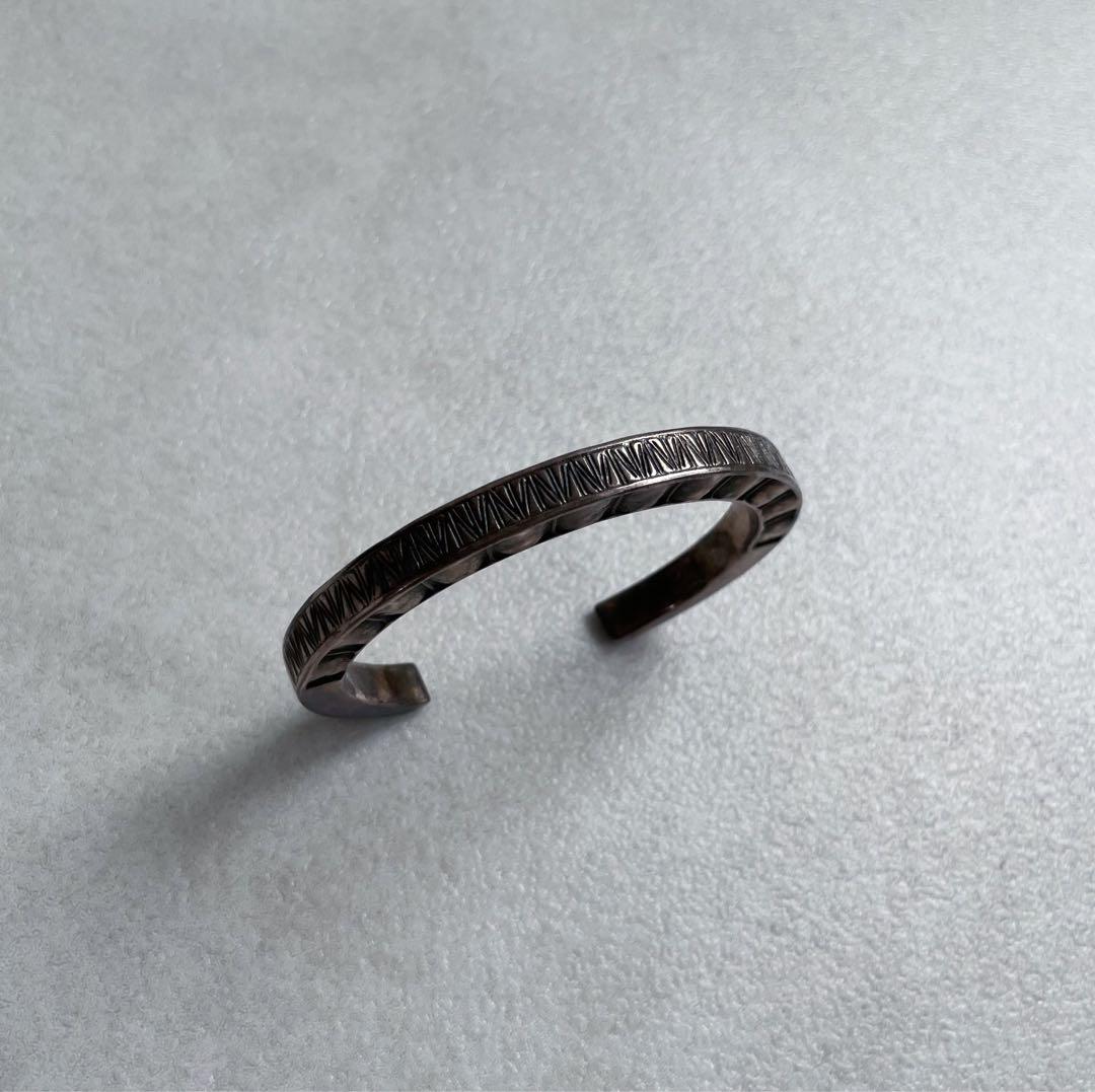 【Saint Laurent】ビンテージ加工 バングル ブレスレット