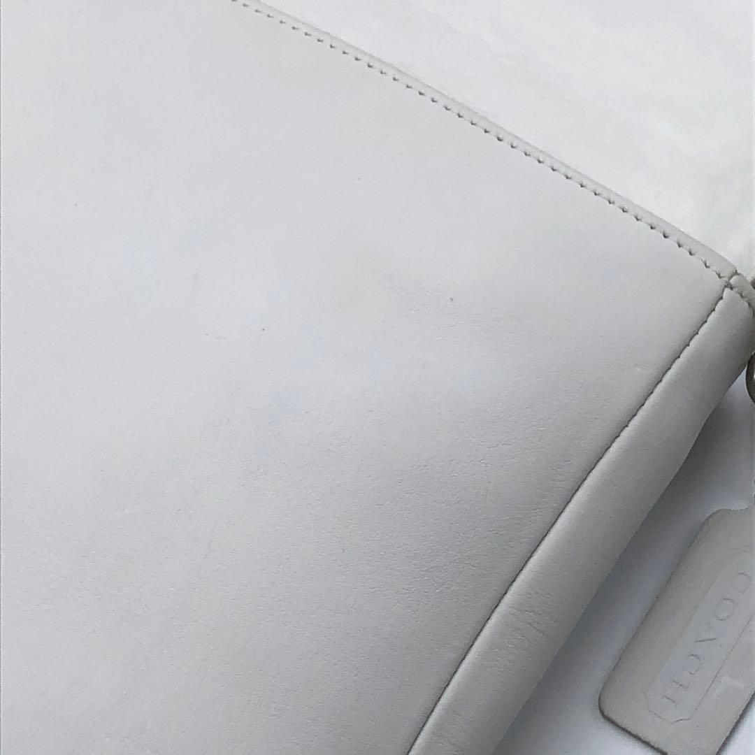 USA製 オールドコーチ ショルダーバッグ フラップ ホワイト レザー