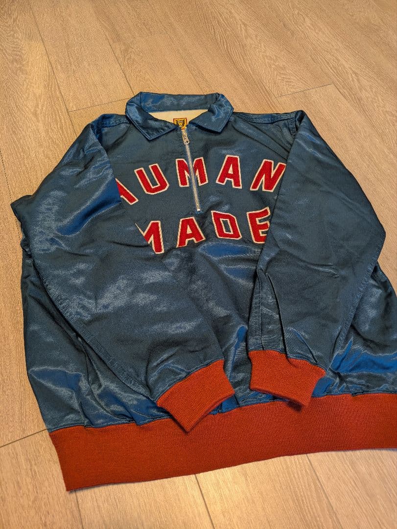 HUMAN MADE サテンジャケット　ハーフジップ
