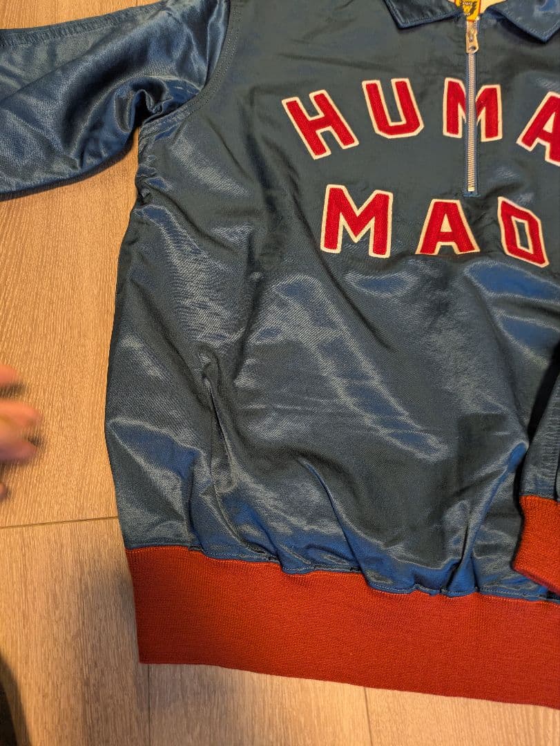 HUMAN MADE サテンジャケット　ハーフジップ