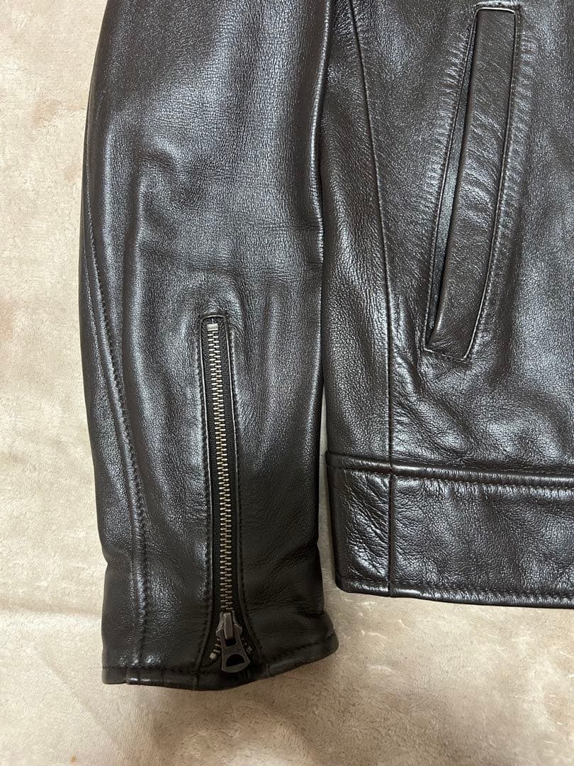 nano universe ブラウン レザージャケット(羊革)