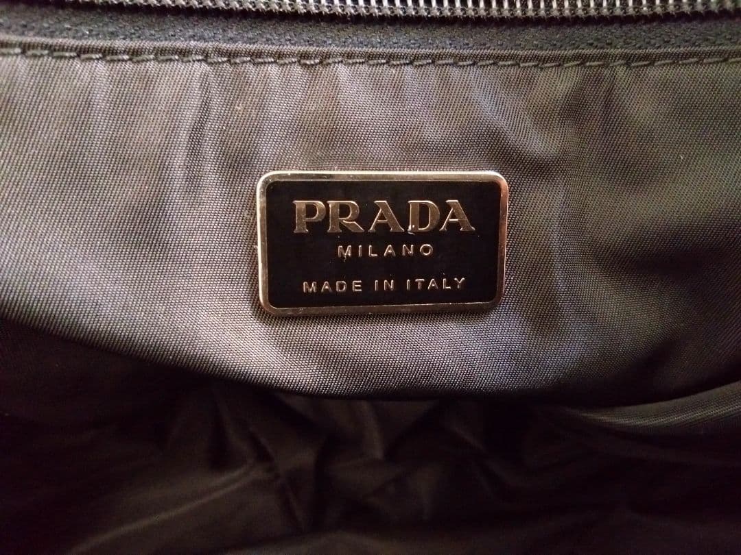 【美品】お買い得！プラダスポーツ ボストンバッグ ビジネスバッグ　カーキグレー