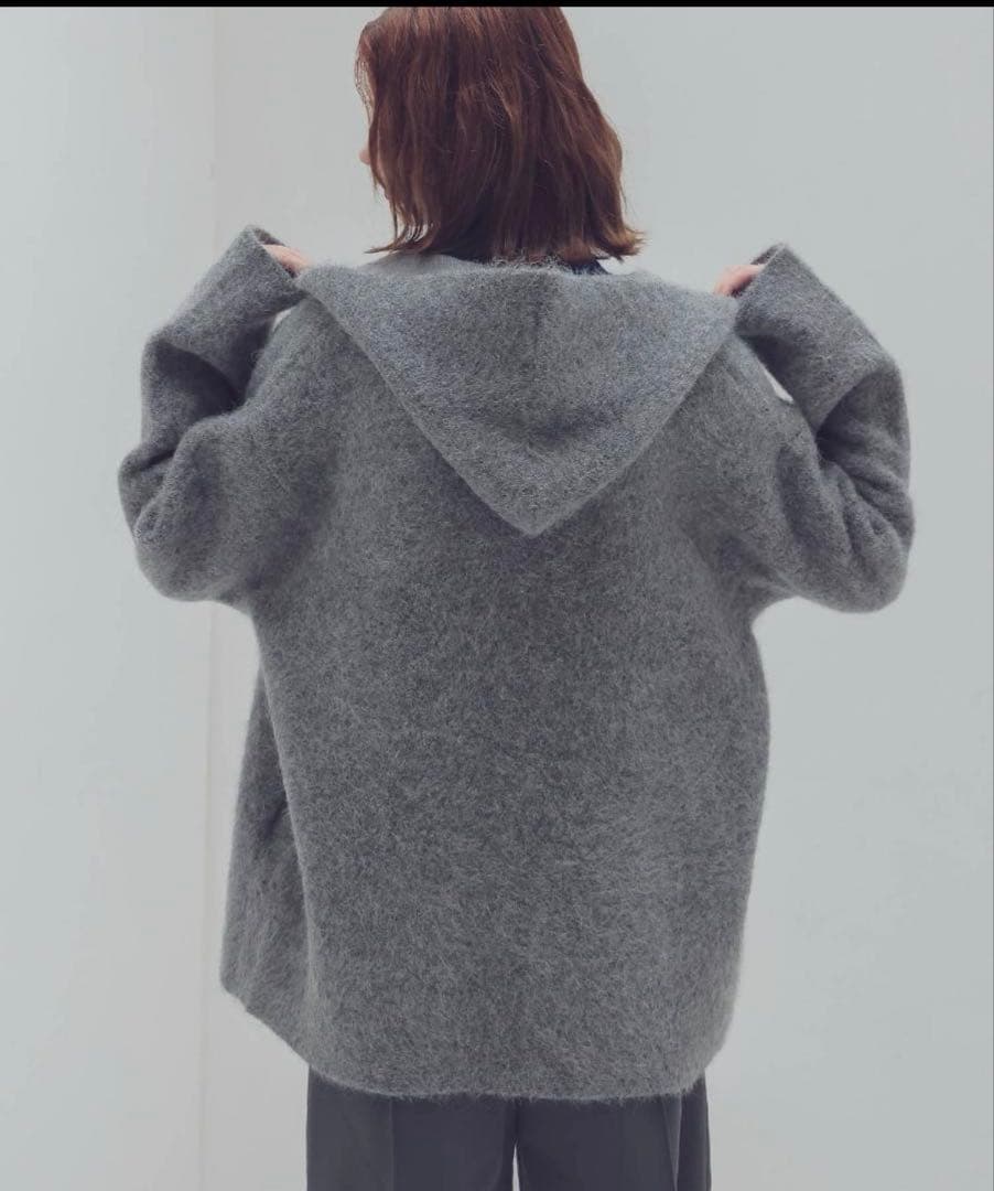 DRESSLAVE アルパカシャギージップフーデイ