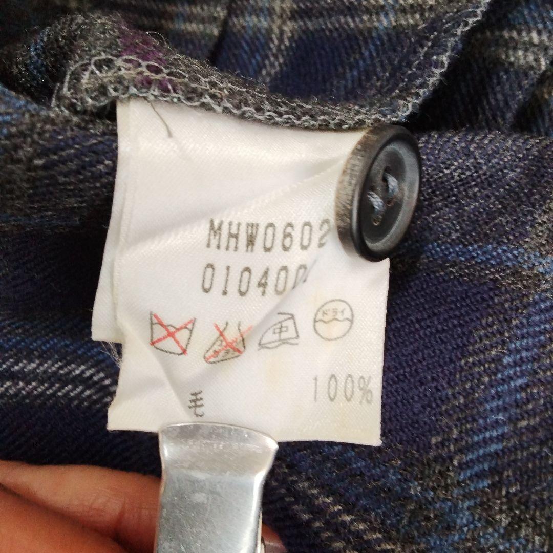 マーガレットハウエル プリーツラップスカート チェック ウール