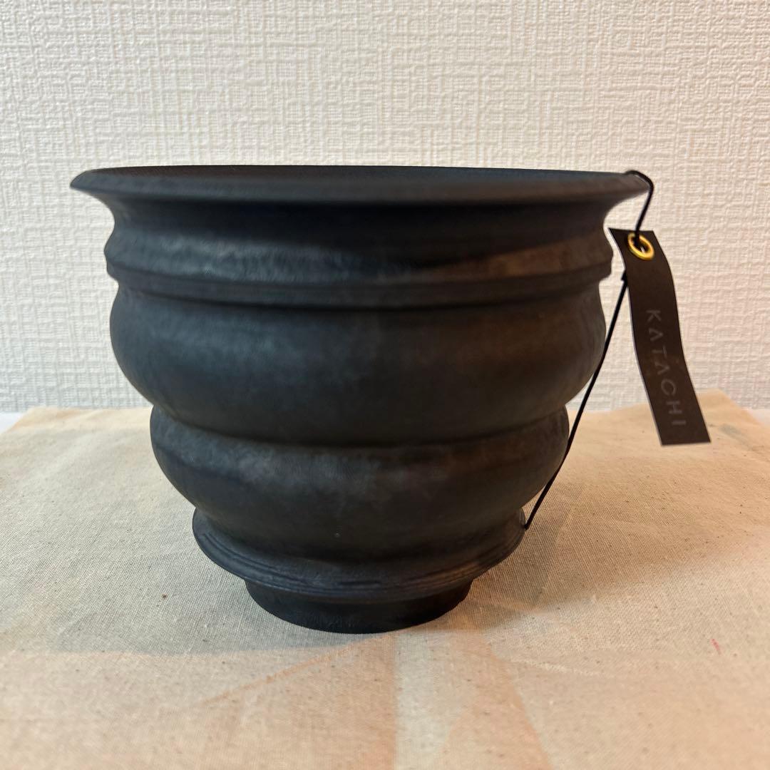 【新品未使用】カタチ製作所　Mederu pot ベル Mサイズ　レザーブラック