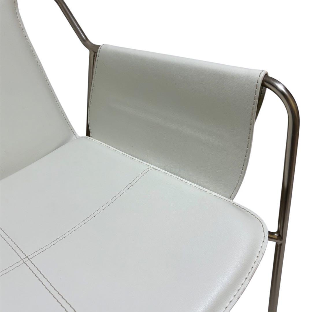 【美品】藤栄 パーソナルチェア ホワイト｜モダンデザイン 椅子