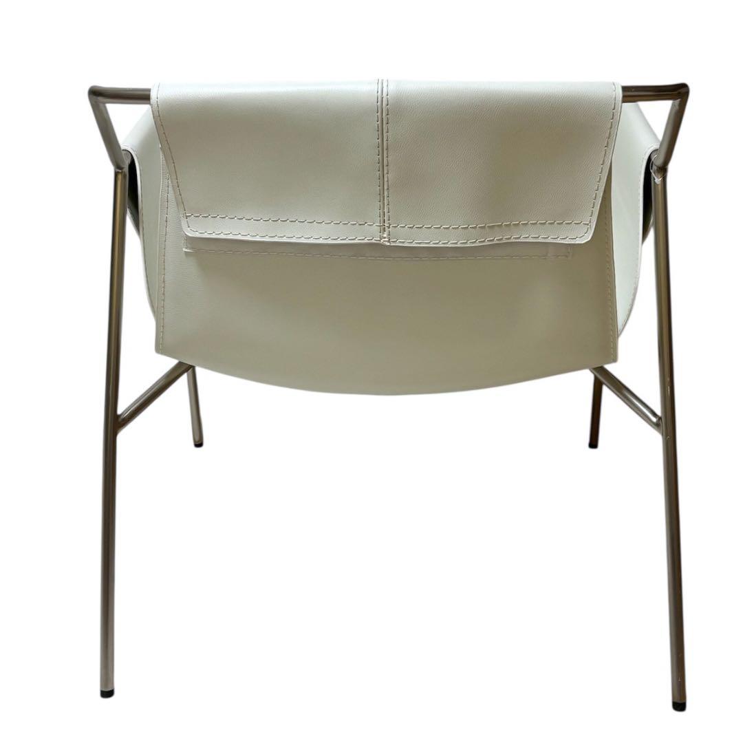 【美品】藤栄 パーソナルチェア ホワイト｜モダンデザイン 椅子