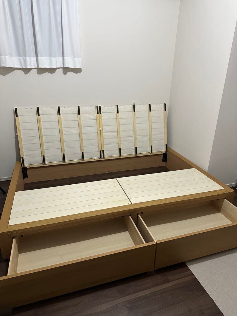 【無印】収納付セミダブルベッドフレーム