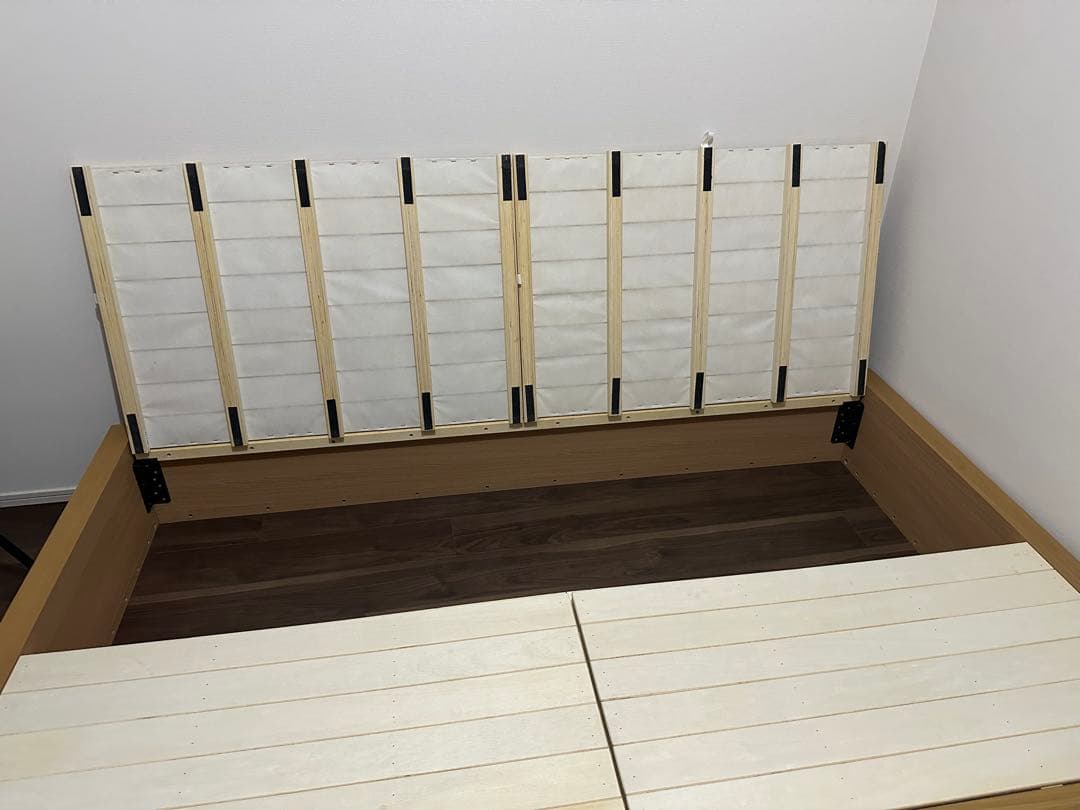 【無印】収納付セミダブルベッドフレーム