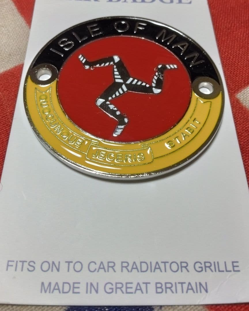 マン島 ISLE OF MAN グリルバッジ　ローバーミニ　Vespa