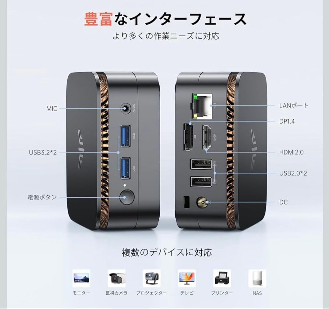 【新品未開封】NiPoGi ミニpc mini pc インテル N150