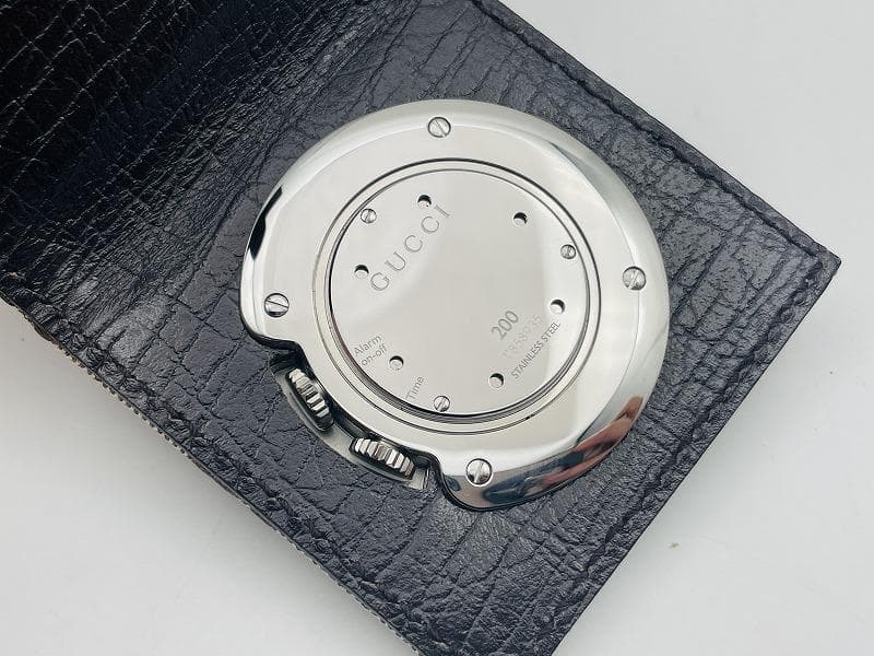 グッチ GUCCI トラベルクロック GGキャンバス 置時計 動作品