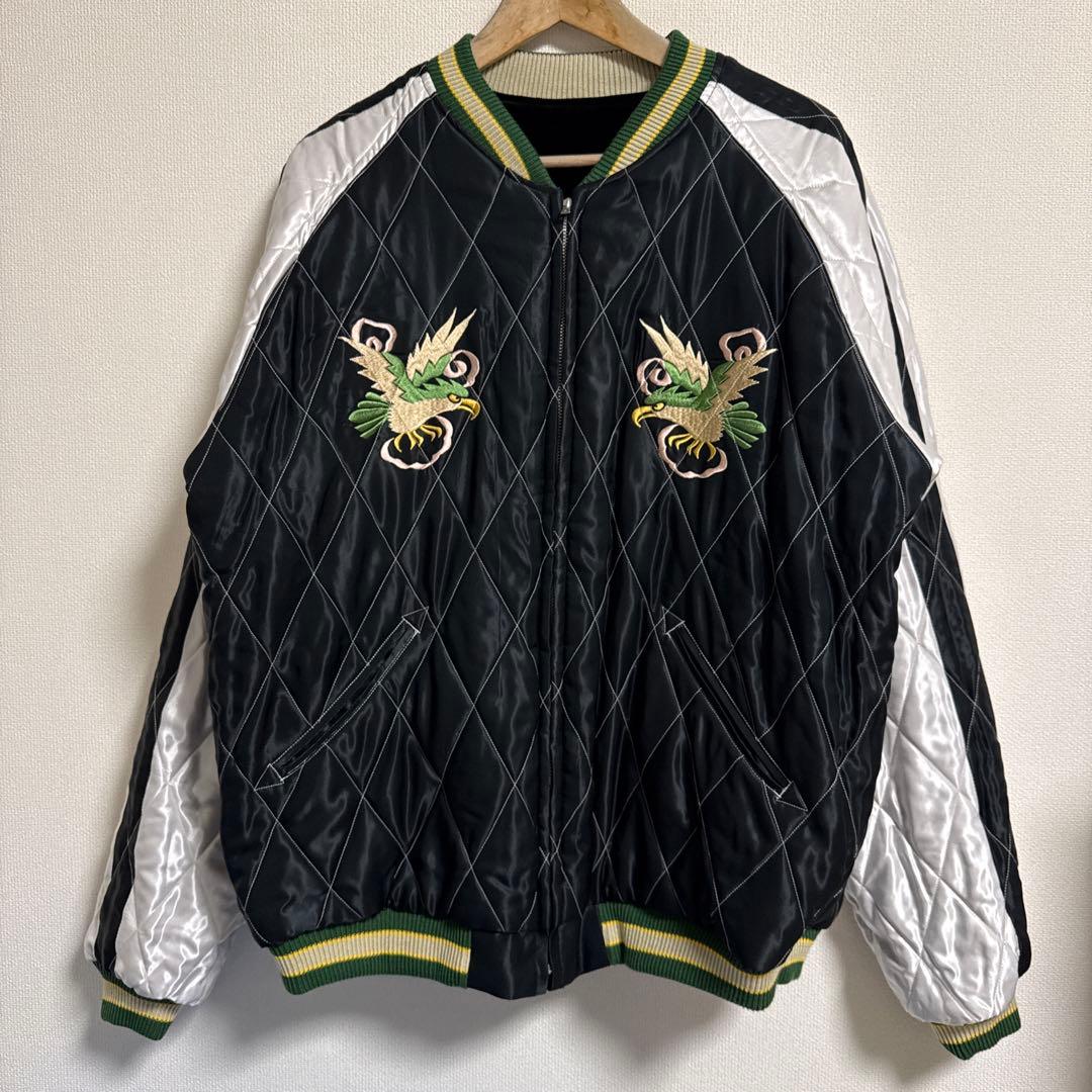 東洋 別珍 スカジャン スカル TOYO リバーシブル