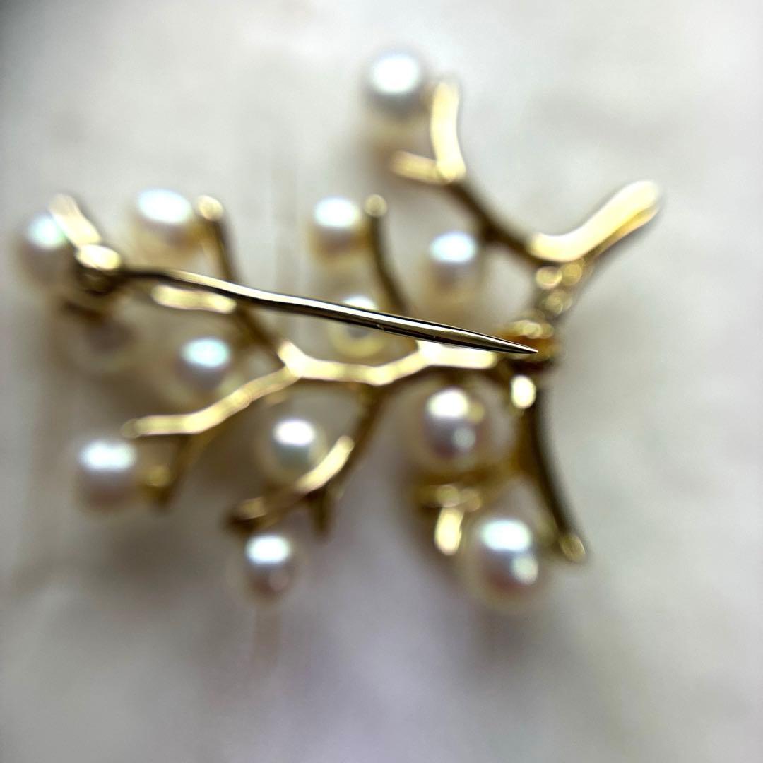 ミキモト パールブローチ　K14