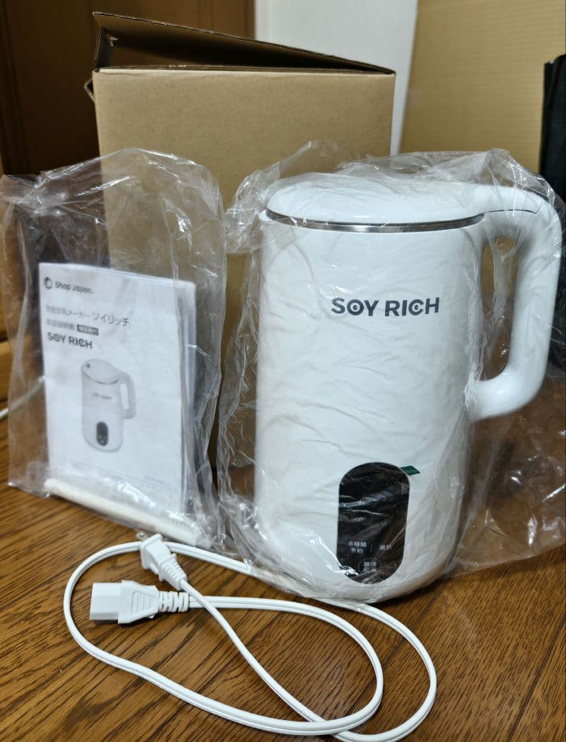 箱付き完全豆乳メーカー　ソイリッチ　soy rich ショップジャパン