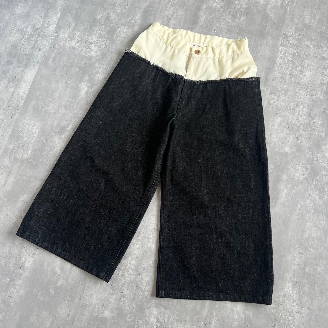 LIMI feu　リミフゥ　ヨウジヤマモト　ウール×コットン　ワイドデニム　S