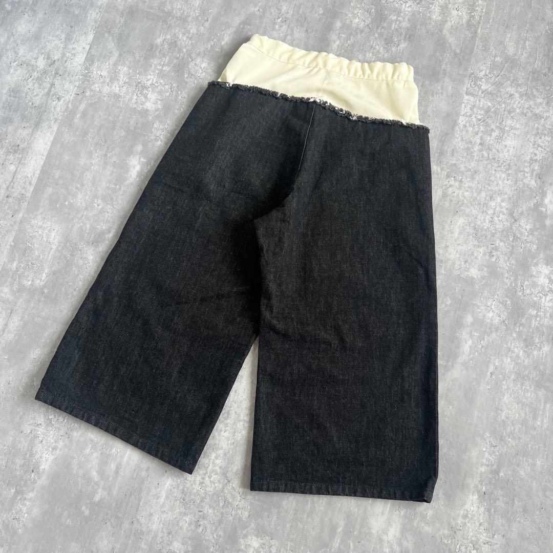 LIMI feu　リミフゥ　ヨウジヤマモト　ウール×コットン　ワイドデニム　S