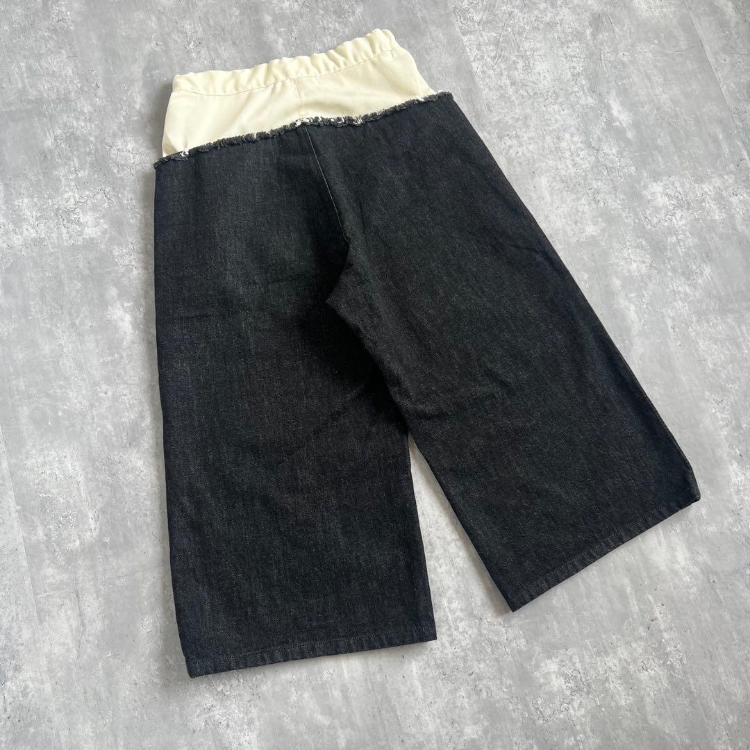 LIMI feu　リミフゥ　ヨウジヤマモト　ウール×コットン　ワイドデニム　S