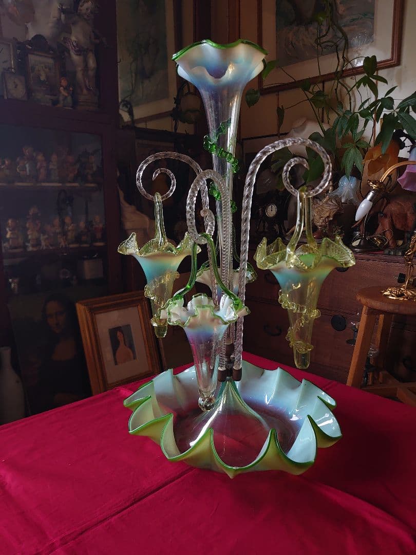 フランス1890s'ヴィクトリアイパーン グリーンオパールセント ヴァセリンSP