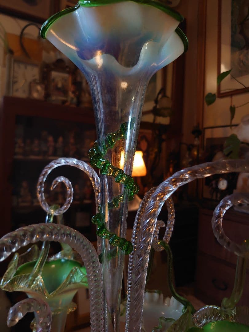 フランス1890s'ヴィクトリアイパーン グリーンオパールセント ヴァセリンSP