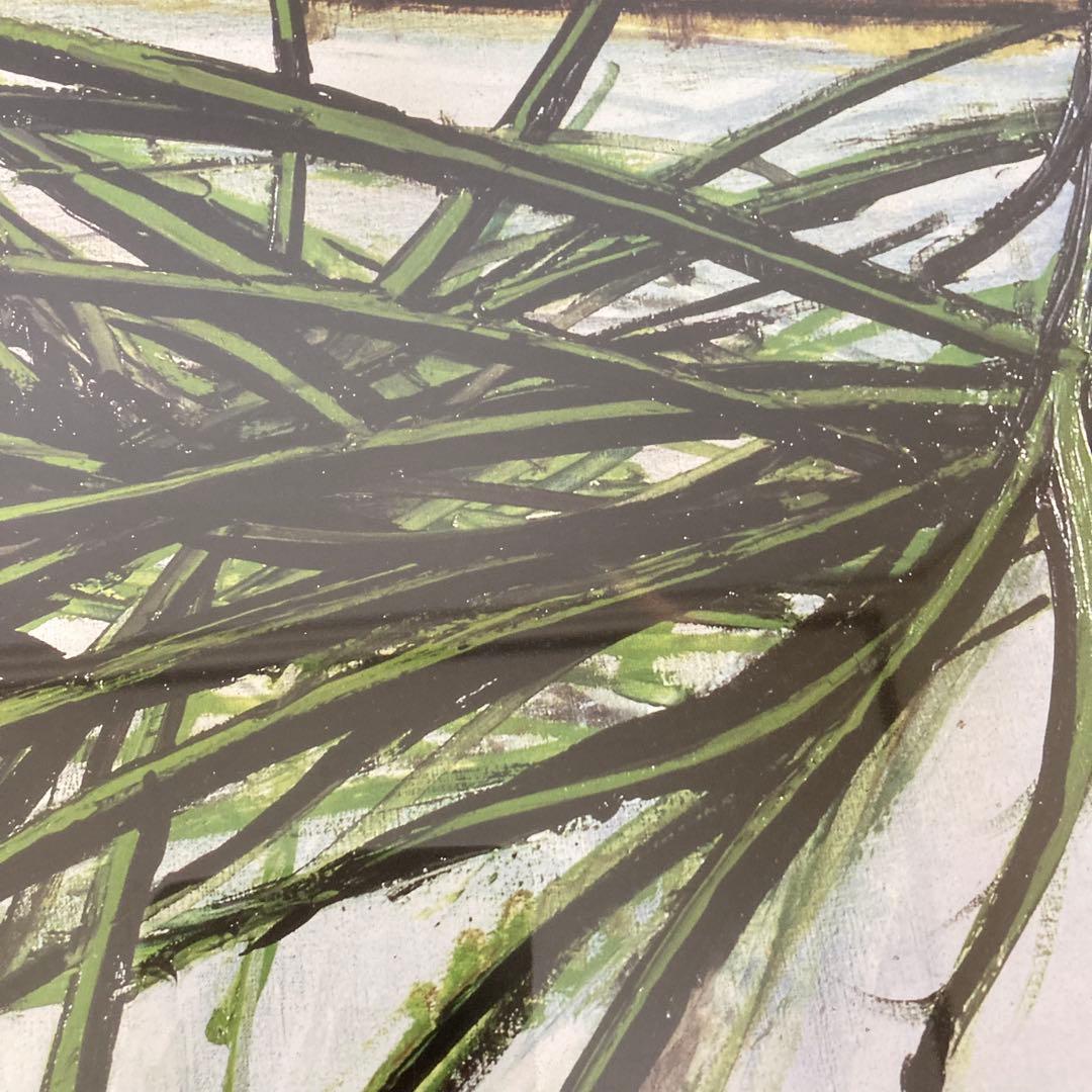 ベルナール・ビュッフェ チューリップ 花 フラワー 絵 額 木製 大型 レトロ