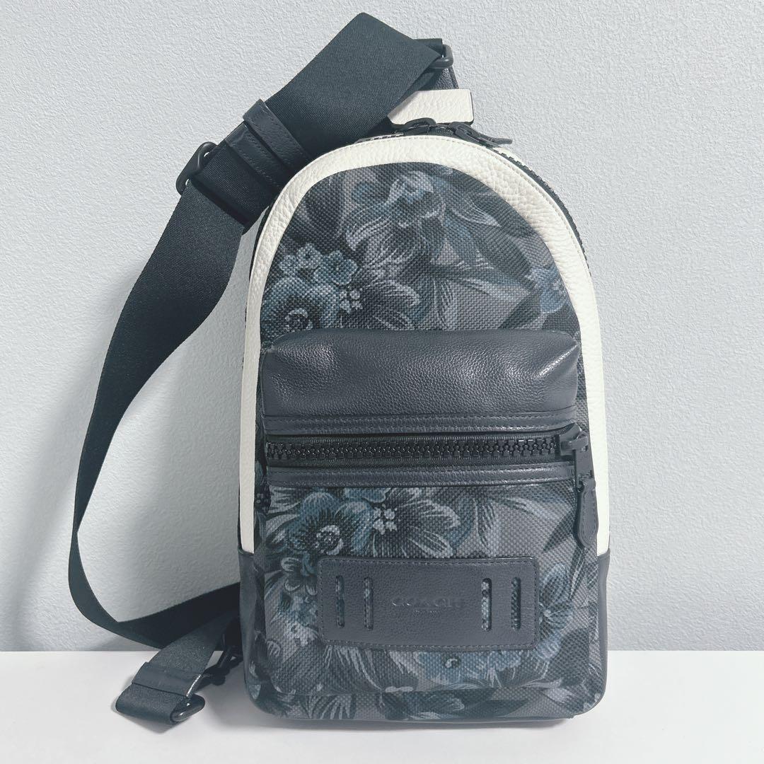 【最終値下げ】コーチ キャンバス レザー ボディ ハワイアン ボタニカル y2k