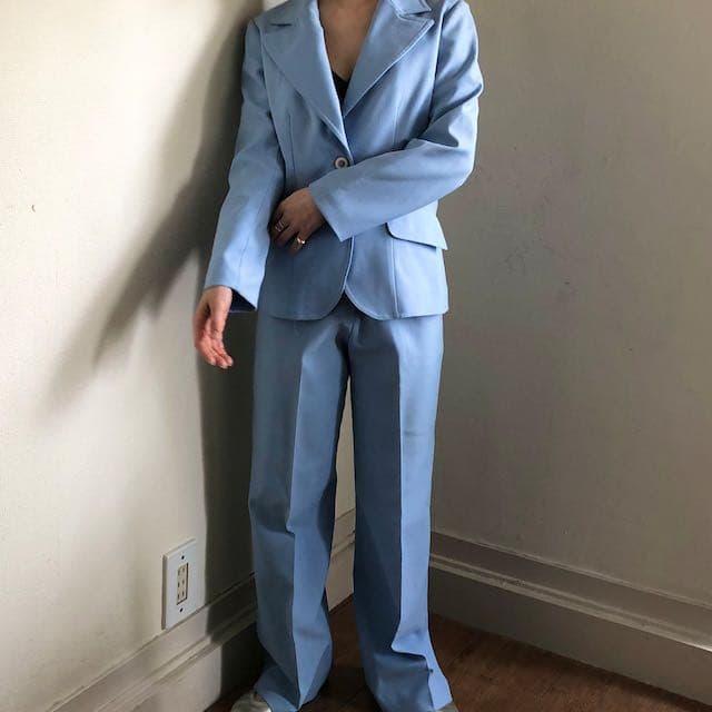 1970s ヴィンテージ　セットアップ　シングルジャケット　フレアパンツ