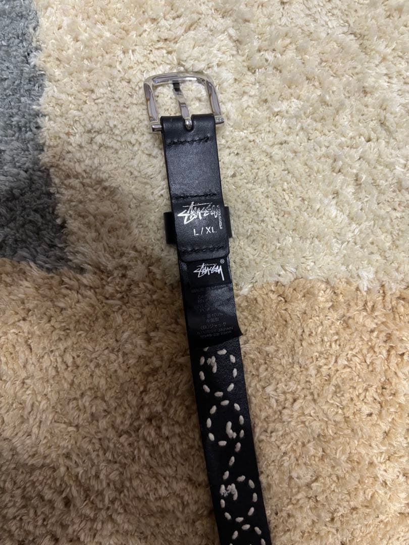 小物 STUSSY EMBROIDERED S BELT L-XL