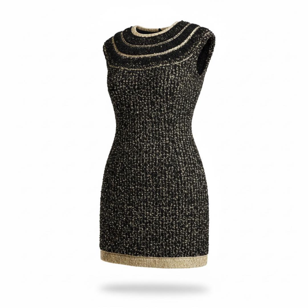 美品 CHANEL 19ySS ツイードミニワンピース　サイズ38