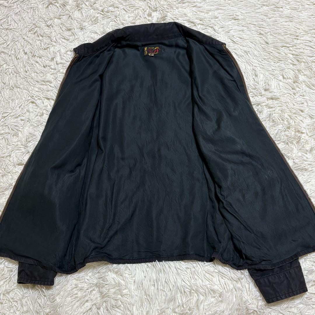 テーラー東洋 ベトジャン ブラック サイズ L 虎 龍 福 刺繍 スーベニア