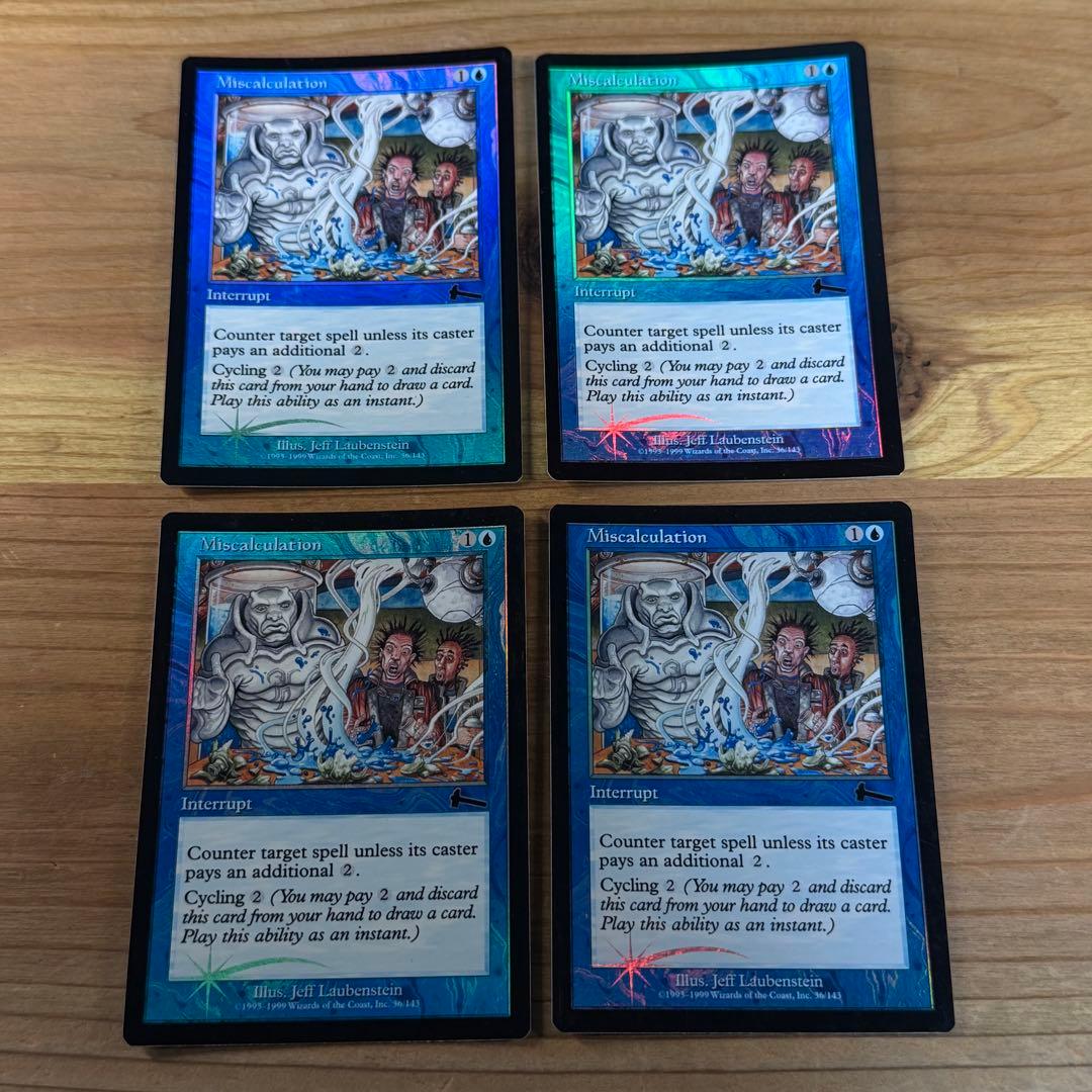 誤算 Miscalculation 英語 foil 4枚 MTG
