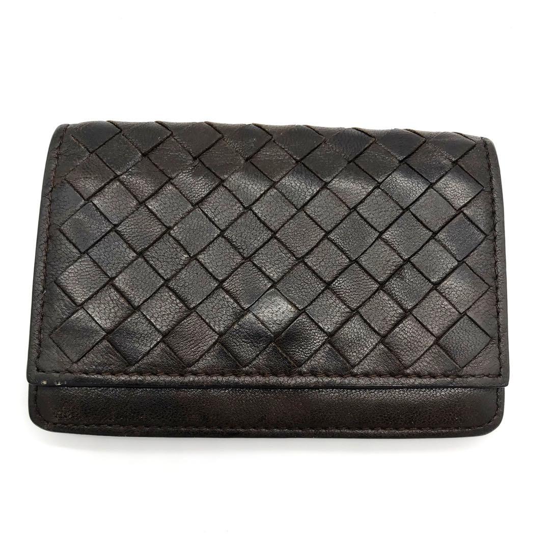 【極美品✨】ボッテガヴェネタ イントレチャート 名刺入れ ダークブラウン