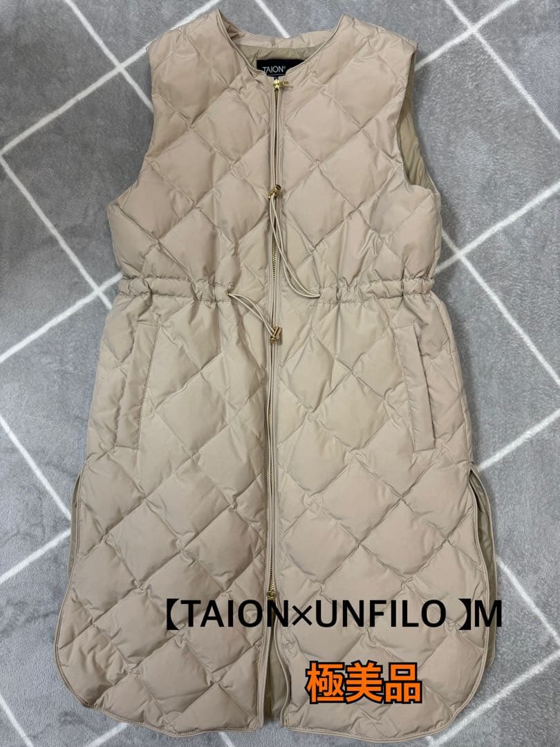 TAION×UNFILO キルティングベスト M ベージュ