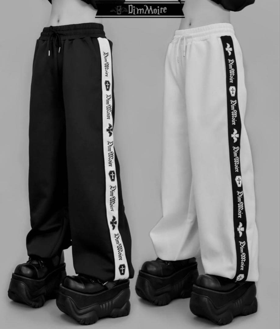 dimmoire ロゴプリントジャージトップス＆パンツ ブラックMセット