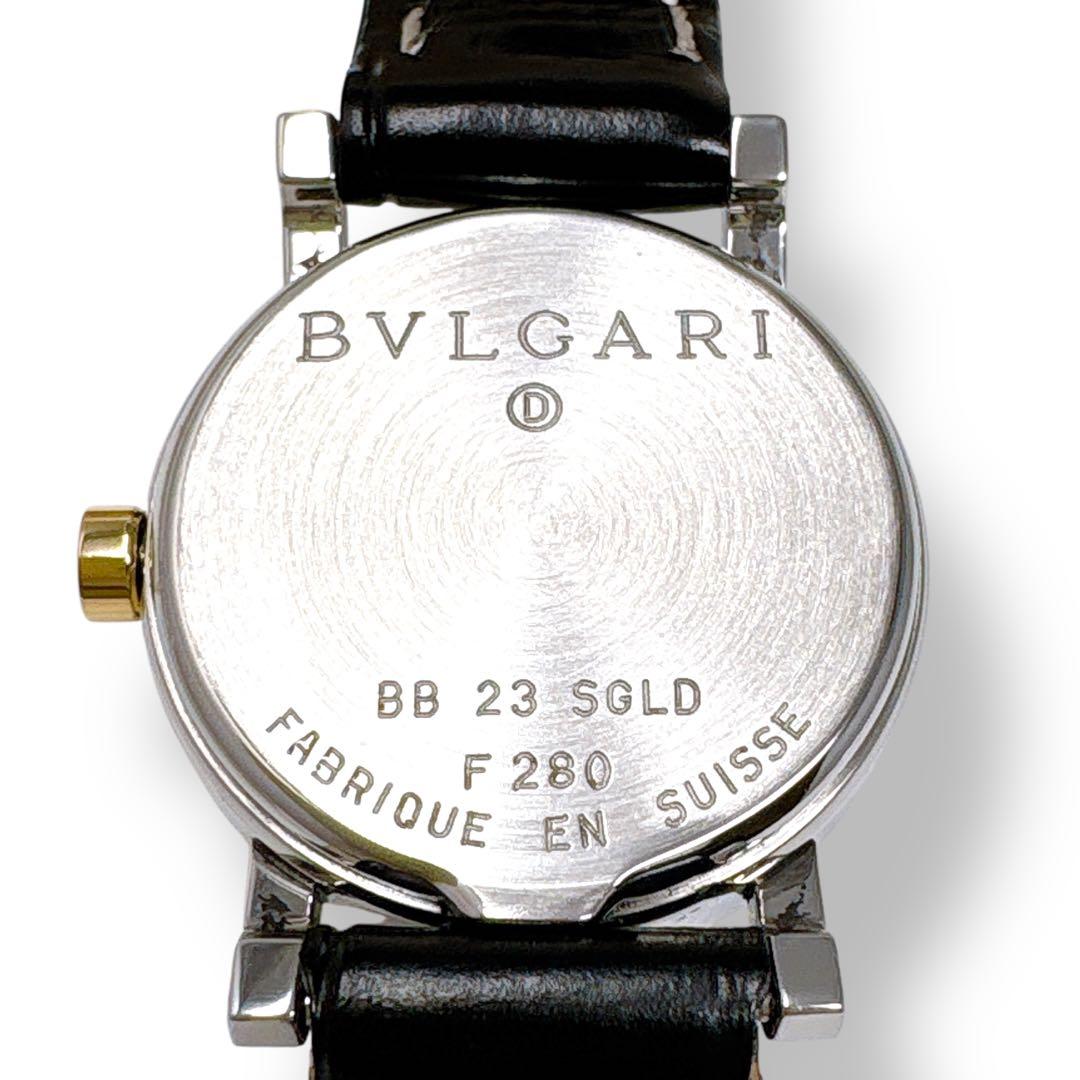 ブルガリ BB23SGLD K18 コンビ レザー ブラック レディース 腕時計