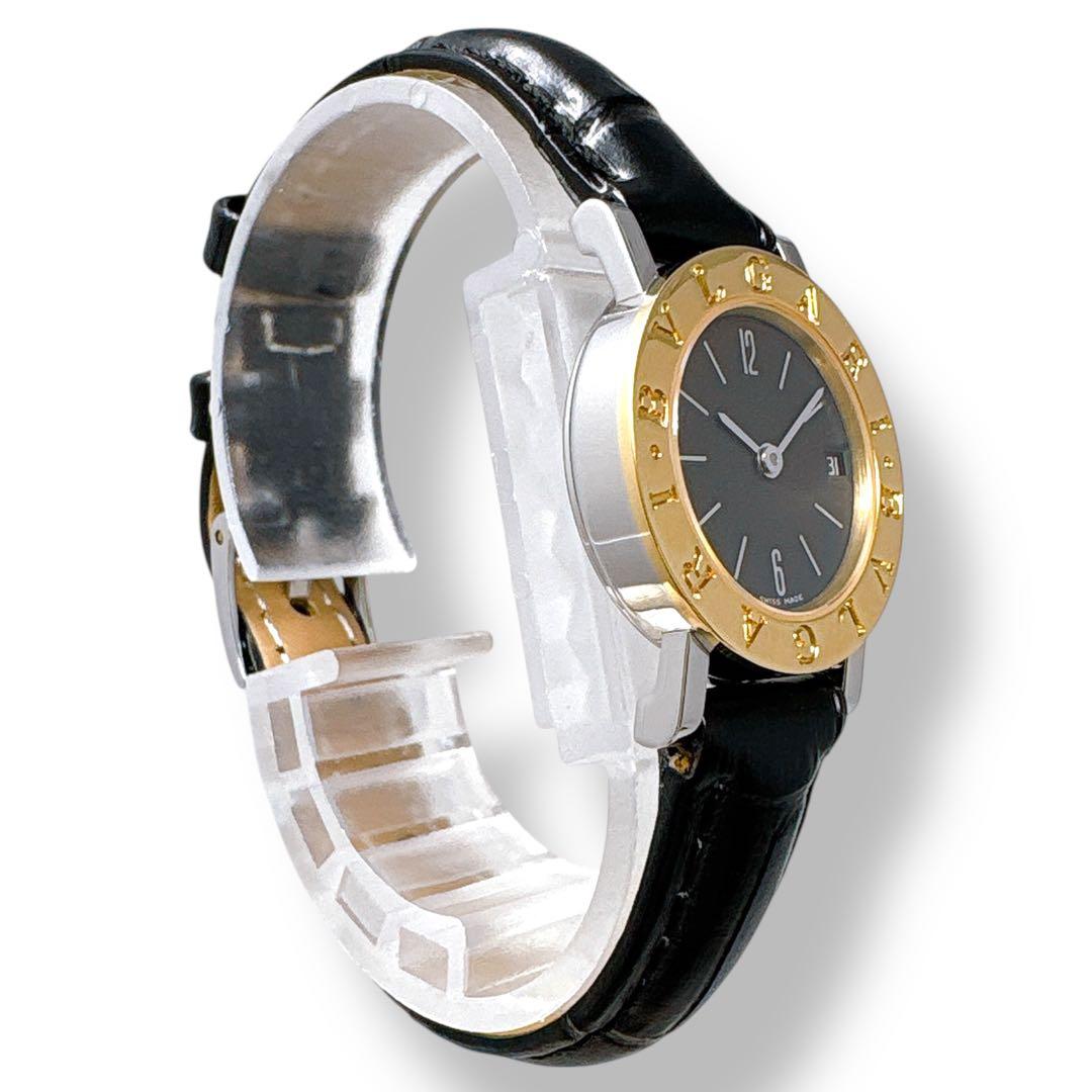 ブルガリ BB23SGLD K18 コンビ レザー ブラック レディース 腕時計