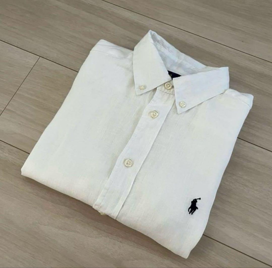 【大人気】POLO RALPH LAURENポロラルフローレン)：リネンシャツ麻