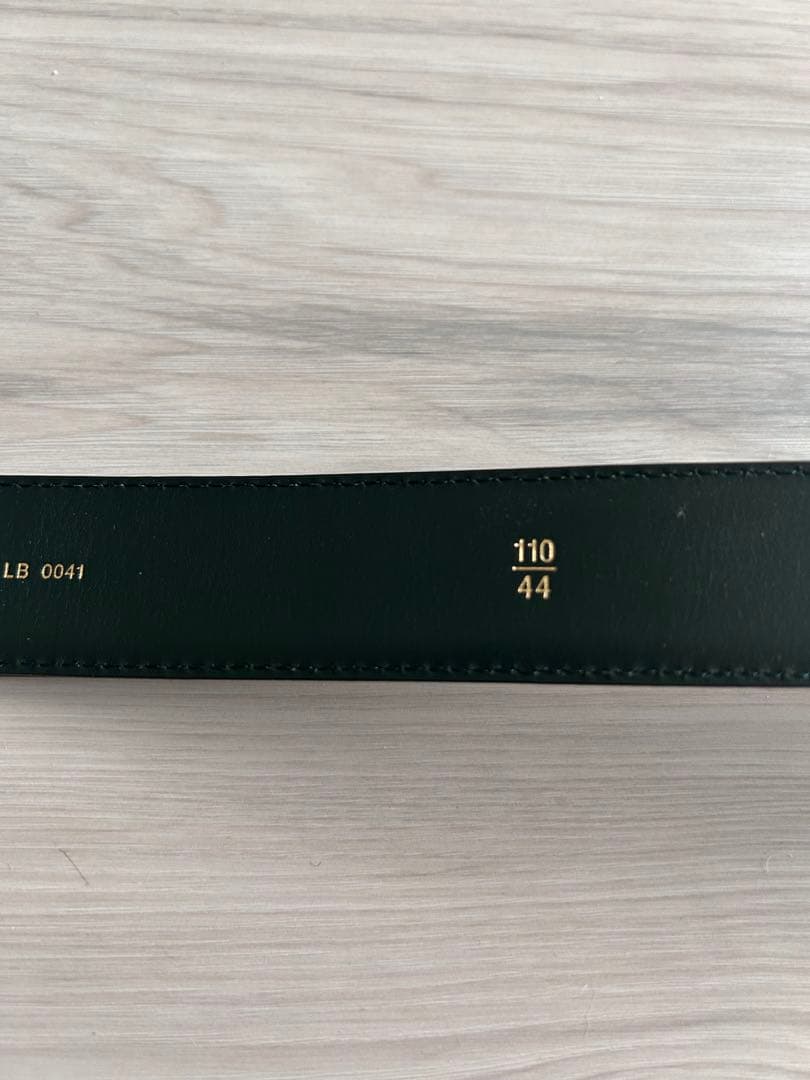 ルイヴィトン　ベルト 金色バックル　グリーン