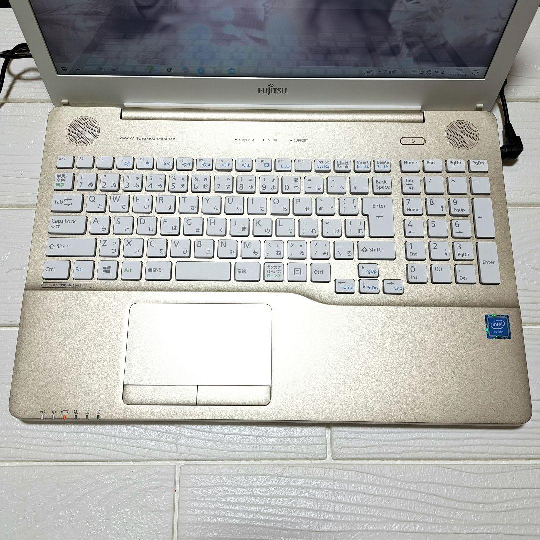 富士通 LIFE BOOK ノートパソコン PC ゴールド 高速SSD オフィス