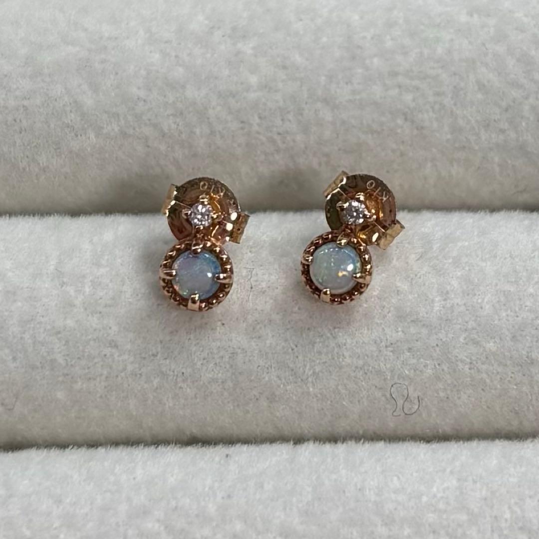 購入証明書付 Jouete k10 リング ピアス ダイヤモンド オパール